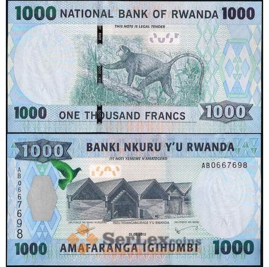 Руанда 1000 франков 2015 Р39 UNC арт. 2512