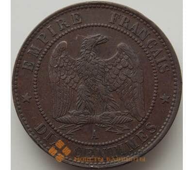 Монета Франция 10 сантимов 1853 A КМ771 XF арт. 11964