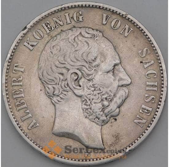 Германия 5 марок 1876 КМ1237 VF Саксония арт. 27067