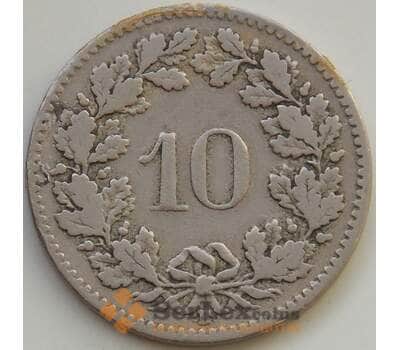 Монета Швейцария 10 раппен 1907 КМ27 VF арт. 13186