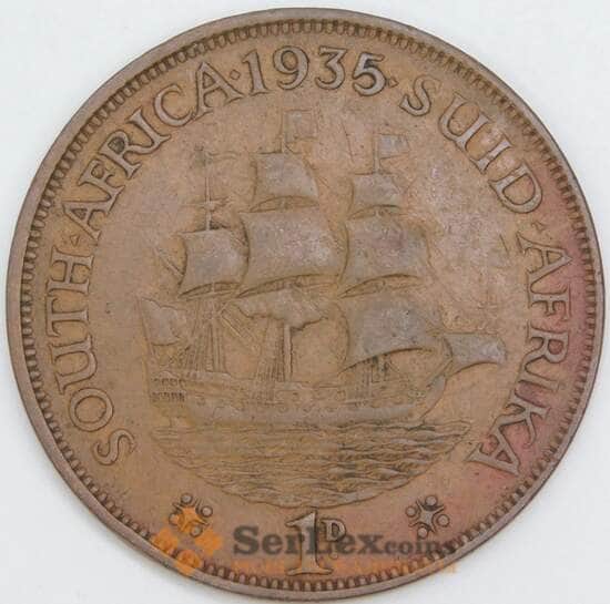 Южная Африка ЮАР 1 пенни 1935 КМ14.3 VF арт. 8289 Южная Африка ЮАР 1 пенни 1935 КМ14.3 VF арт. 8289