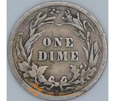 США дайм 10 центов 1908 S КМ113 VF арт. 56842