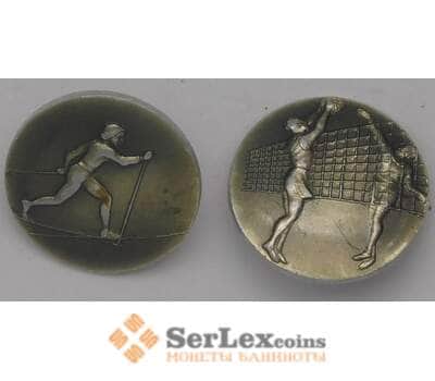 Набор значков 2 шт. Лыжные гонки, Волейбол ММД арт. 37774