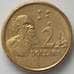 Монета Австралия 2 доллара 2016 КМ406 UNC Регулярный выпуск (J05.19) арт. 17193