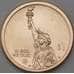 Монета США 1 доллар 2021 UNC P Инновации №10 Первая игровая приставка. Нью-Гэмпшир арт. 29575