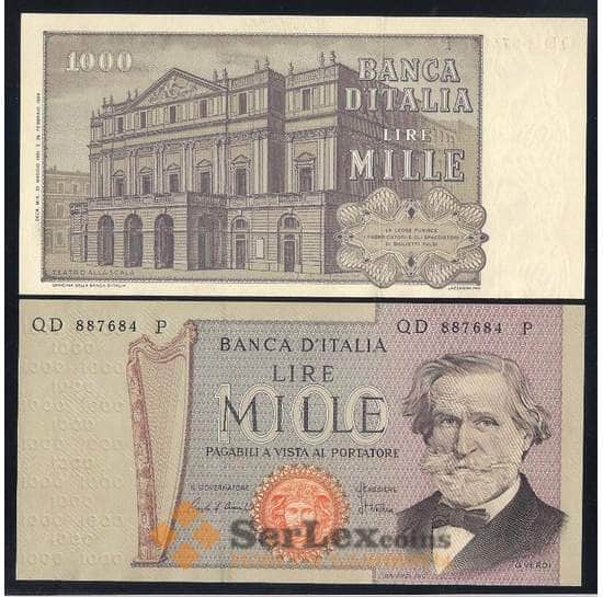 Италия банкнота 1000 лир 1981 (1969) Р101h aUNC-UNC Верди арт. 42545