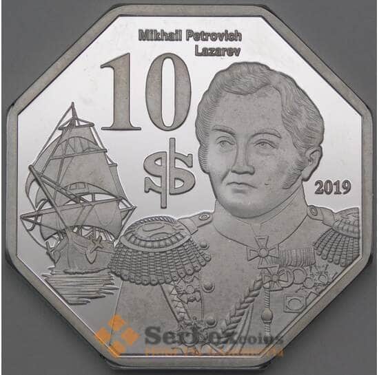 Траверсе остров 10 долларов 2019 Prooflike UNUSUAL Корабль арт. 26625
