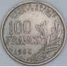 Франция 100 франков 1958 КМ919.1 XF метка крыло  арт. 56919