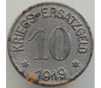 Германия нотгельд 10 пфеннигов 1919 aUNC Крефельд арт. 12918