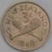 Монета Новая Зеландия 3 пенни 1948 КМ15 XF арт. 38855