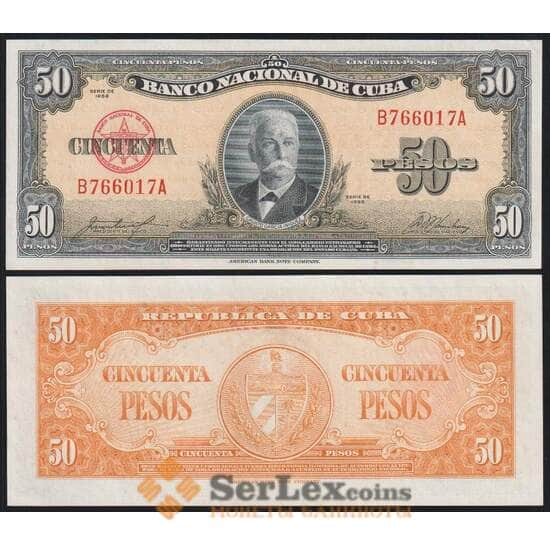 Куба 50 песо 1958 Р81b UNC арт. 50763