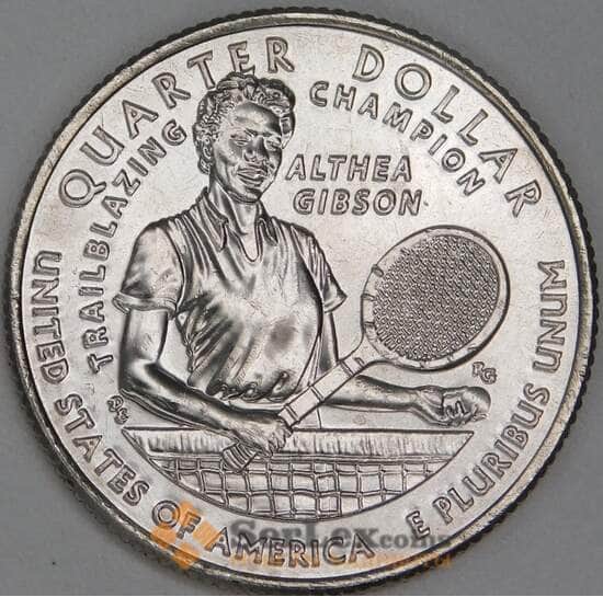 США 25 центов 2025 D UNC №20 Алтея Гибсон арт. 54901 США 25 центов 2025 D UNC №20 Алтея Гибсон арт. 54901