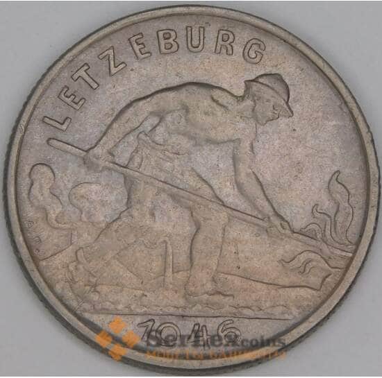 Люксембург 1 франк 1946 КМ46.1 XF царапины арт. 53375