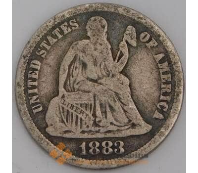 США монета дайм 10 центов 1883 КМА92 VG арт. 45812