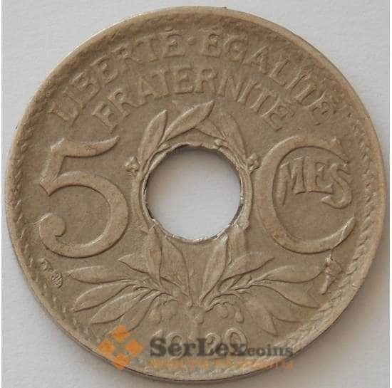 Франция 5 сантимов 1920 КМ875 XF (J05.19) арт. 16732
