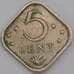 Нидерландские Антильские острова монета 5 центов 1984 КМ13 VF арт. 44752