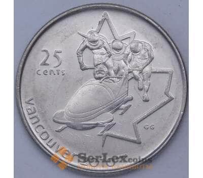 Монета Канада 25 центов 2008 КМ841 Ванкувер Бобслей XF арт. 23890