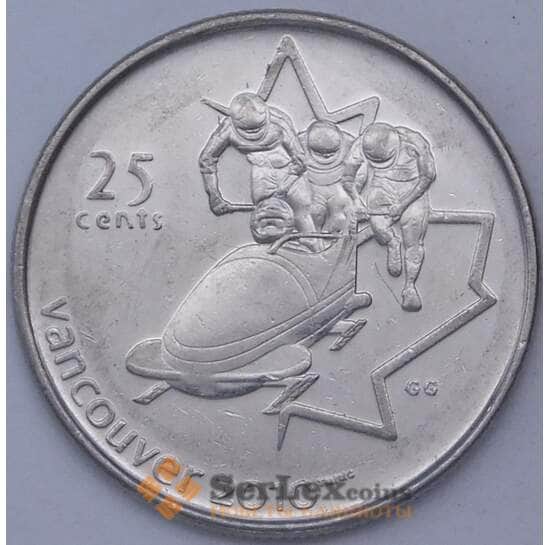 Канада 25 центов 2008 КМ841 Ванкувер Бобслей XF арт. 23890