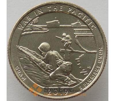 Монета США 25 центов 2019 UNC 48 парк Война в Тихом океане UNC D арт. 15542