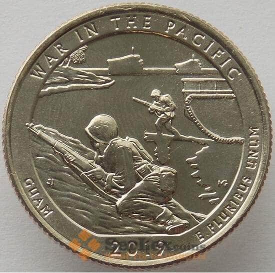 США 25 центов 2019 UNC 48 парк Война в Тихом океане UNC D арт. 15542