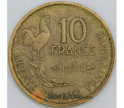 Франция 10 франков 1951 КМ915.1 VF-XF арт. 57067
