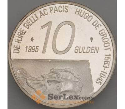 Монета Нидерланды 10 гульденов 1995 КМ220 BU  Гуго Гроций арт. 18572