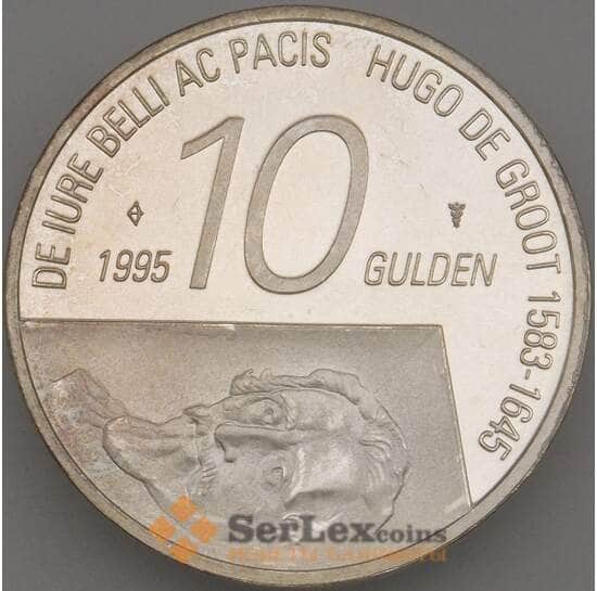 Нидерланды 10 гульденов 1995 КМ220 BU  Гуго Гроций арт. 18572