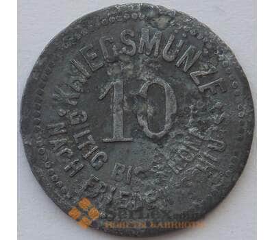 Германия Нотгельд 10 пфеннигов 1917 Цинк Деттендорф (J05.19) арт. 16006