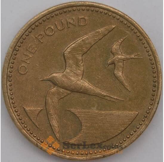 Остров Святой Елены монета 1 фунт 1991 КМ17 AU арт. 44655