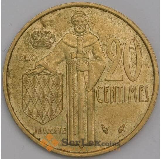 Монако монета 20 сантим 1979 КМ143 XF арт. 43246