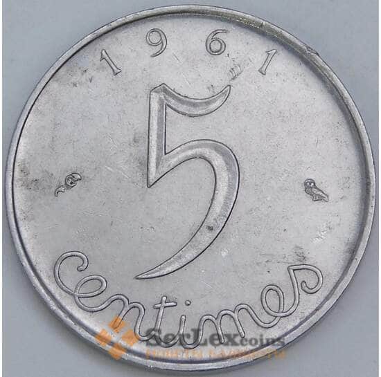 Франция 5 сантимов 1961 КМ927 UNC  арт. 57383