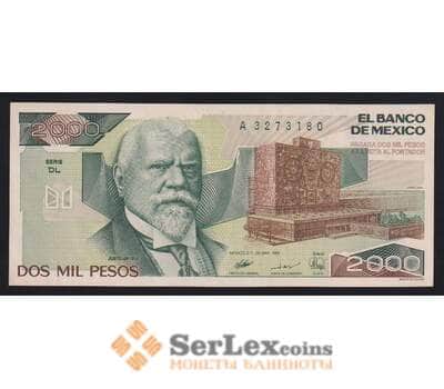Мексика 2000 песо 1989 Р86с UNC арт. 55459