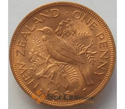 Монета Новая Зеландия 1 пенни 1961 КМ24.2 UNC (J05.19) арт. 15286