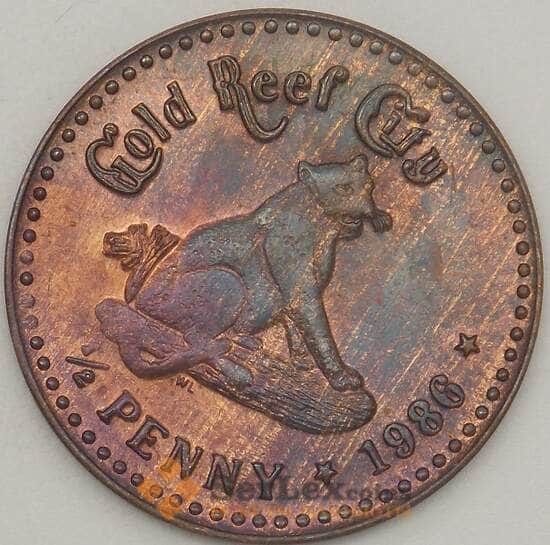 Голд Риф Сити (ЮАР) 1/2 пенни 1986 UNC (n17.19) арт. 20084