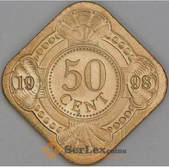 Нидерландские Антильские острова 50 центов 1998 КМ36 UNC арт. 54082