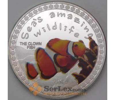 Бурунди 5000 франков 2014 Копия 38 мм цветная эмаль Рыба арт. 26304