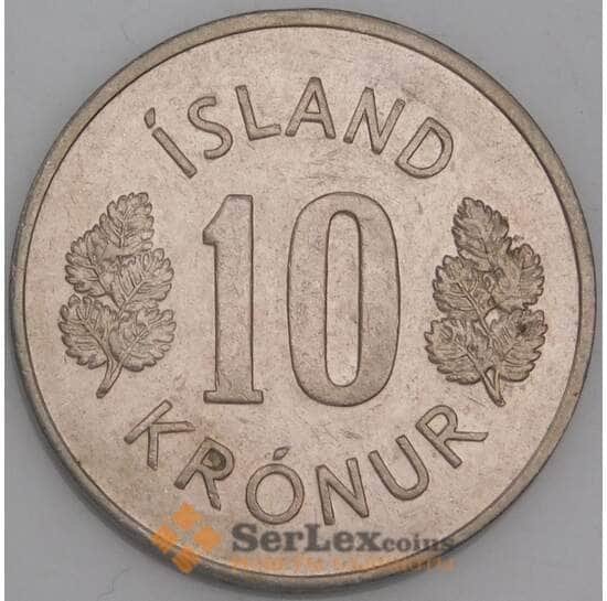 Исландия монета 10 крон 1967-1980 КМ15 XF арт. 46084