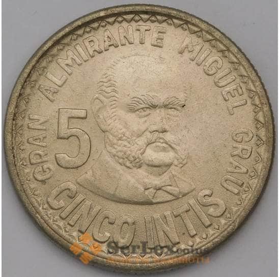 Перу монета 5 инти 1988 КМ300 UNC арт. 31261