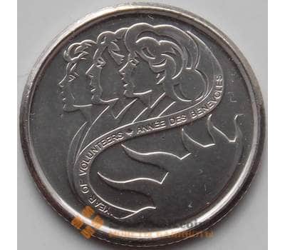 Монета Канада 10 центов 2001 КМ412 UNC Год Добровольцев Волонтеров арт. 12632