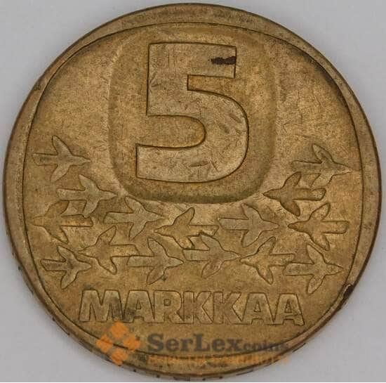 Финляндия 5 марок 1983 КМ57 VF Корабль арт. 52936