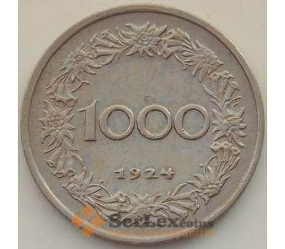 Монета Австрия 1000 крон 1924 КМ2834 XF арт. 13054