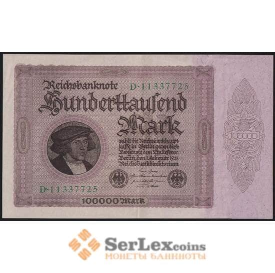 Германия банкнота 100000 марок 1923 Р83 XF-AU арт. 48640