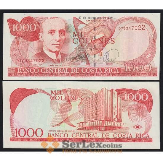 Коста-Рика 1000 колон 2004 Р264е UNC арт. 52450