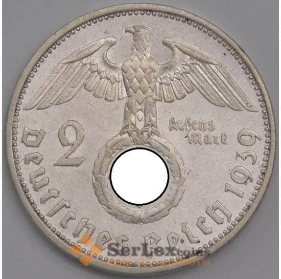 Германия монета 2 марки 1939 A КМ93 XF арт. 31536
