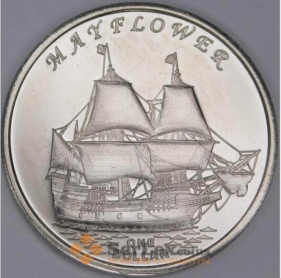 Гилберта острова (Кирибати) 1 доллар 2014 Корабль Mayflower Мейфлауэр арт. 54983