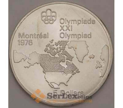 Монета Канада 5 долларов 1973 КМ85 BU Олимпийские игры Монреаль (n17.19) арт. 21665