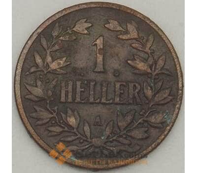 Монета Немецкая Восточная Африка 1 геллер 1906 А КМ7 VF (n17.19) арт. 20061