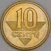 Литва 10 центов 2010 КМ106 UNC арт. 53329
