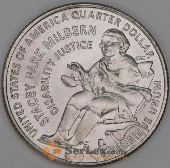 США 25 центов 2025 D UNC №19 Стейси Парк Милберн арт. 53913