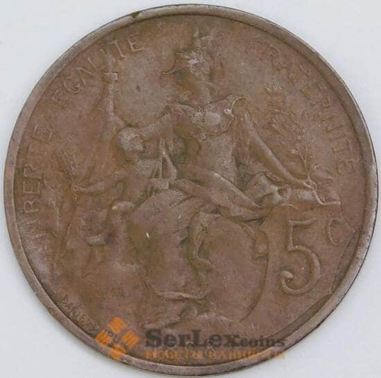 Франция 5 сантимов 1898 КМ842 VF арт. 57386